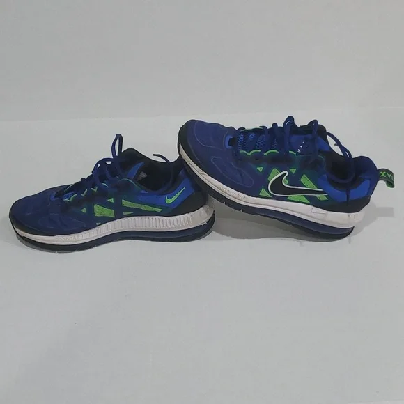 Air Max Men's Genome Dark Royal Blue Green Strike Sneakers Size 8.5 DC9410-400 - Picture 2 of 6
